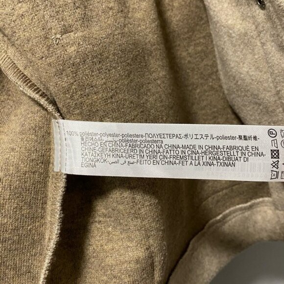 Zara Soft Camel Cropped Jacket Size L — Button Front with Flap Pockets - Picture 8 of 9